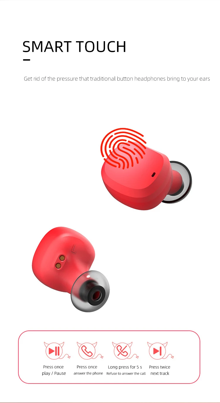 Беспроводные мини-наушники CHAURE с Bluetooth 5,0, стерео наушники-вкладыши, гарнитура, наушники для игр, спорта, беспроводные наушники