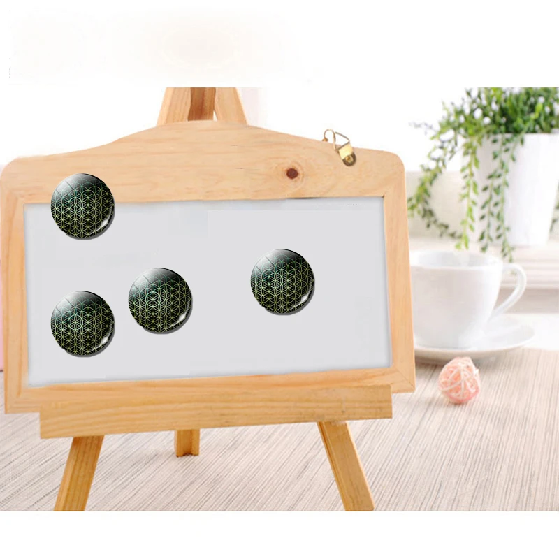 Цветок жизни 30 мм магнит на холодильник минималистичный цветок геометрический