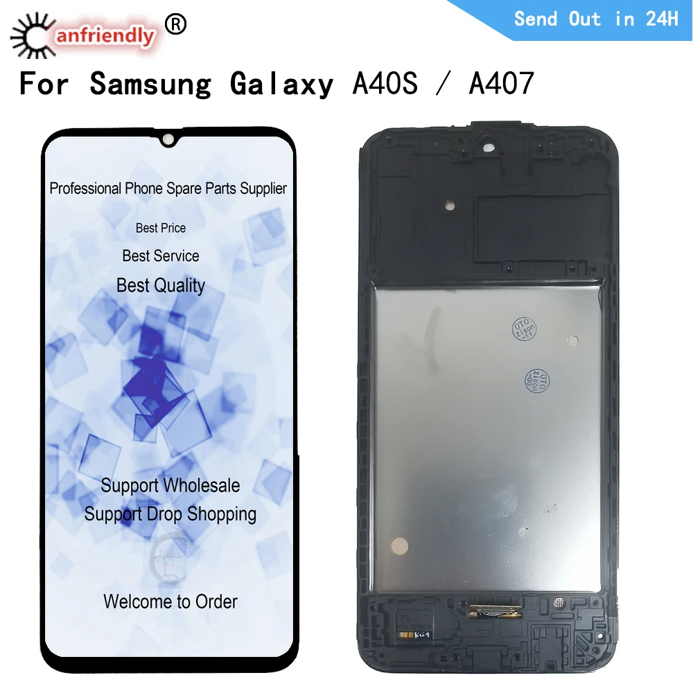 

AMOLED LCD For Samsung Galaxy A40S LCD Display Screen Touch panel Digitizer With Frame Assembly