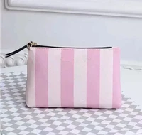 makeup bag wallet ring coin pursecard case stripe glitter pink