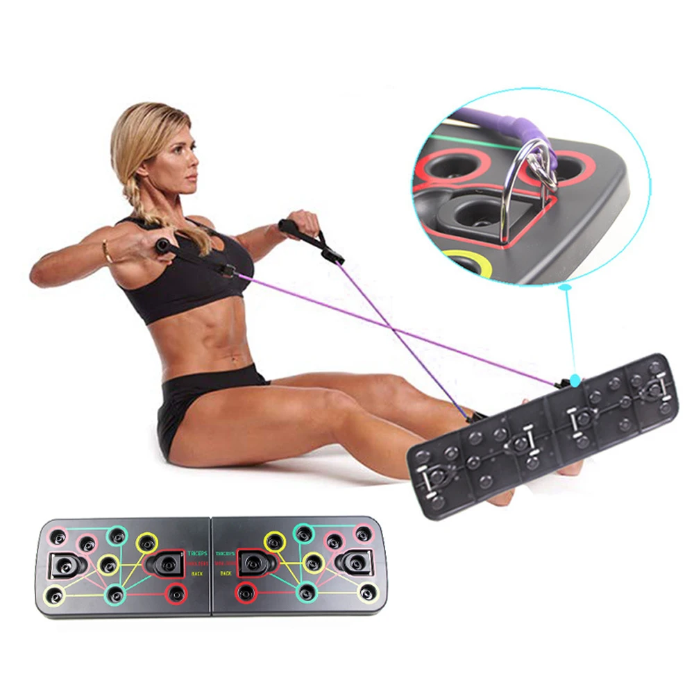 LIXADA 9 in 1 Push Up Rack Training Board abdominal Muscle Trainer Sports Home Fitness Equipment body Building Workout Exercise | Спорт и