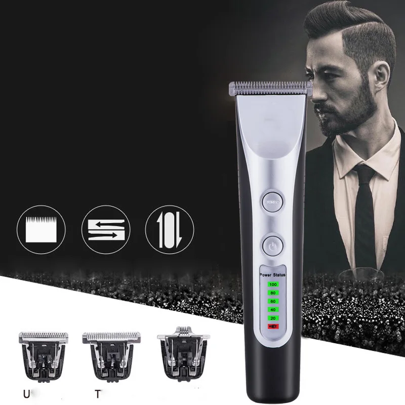 

Professional Electric Hair Clippers T Knife Adult Children Hair Salons Lithium LCD Display Hair Trimmer Cutter Barber 110-220V