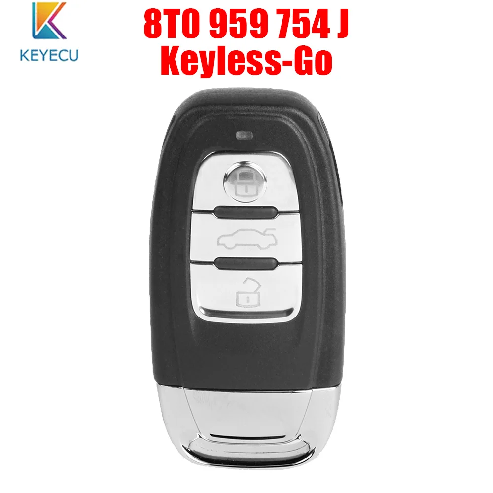 KEYECU 8T0959754J дистанционный смарт ключ брелок без ключа 3 кнопки 315 МГц/433 МГц для Audi Q5
