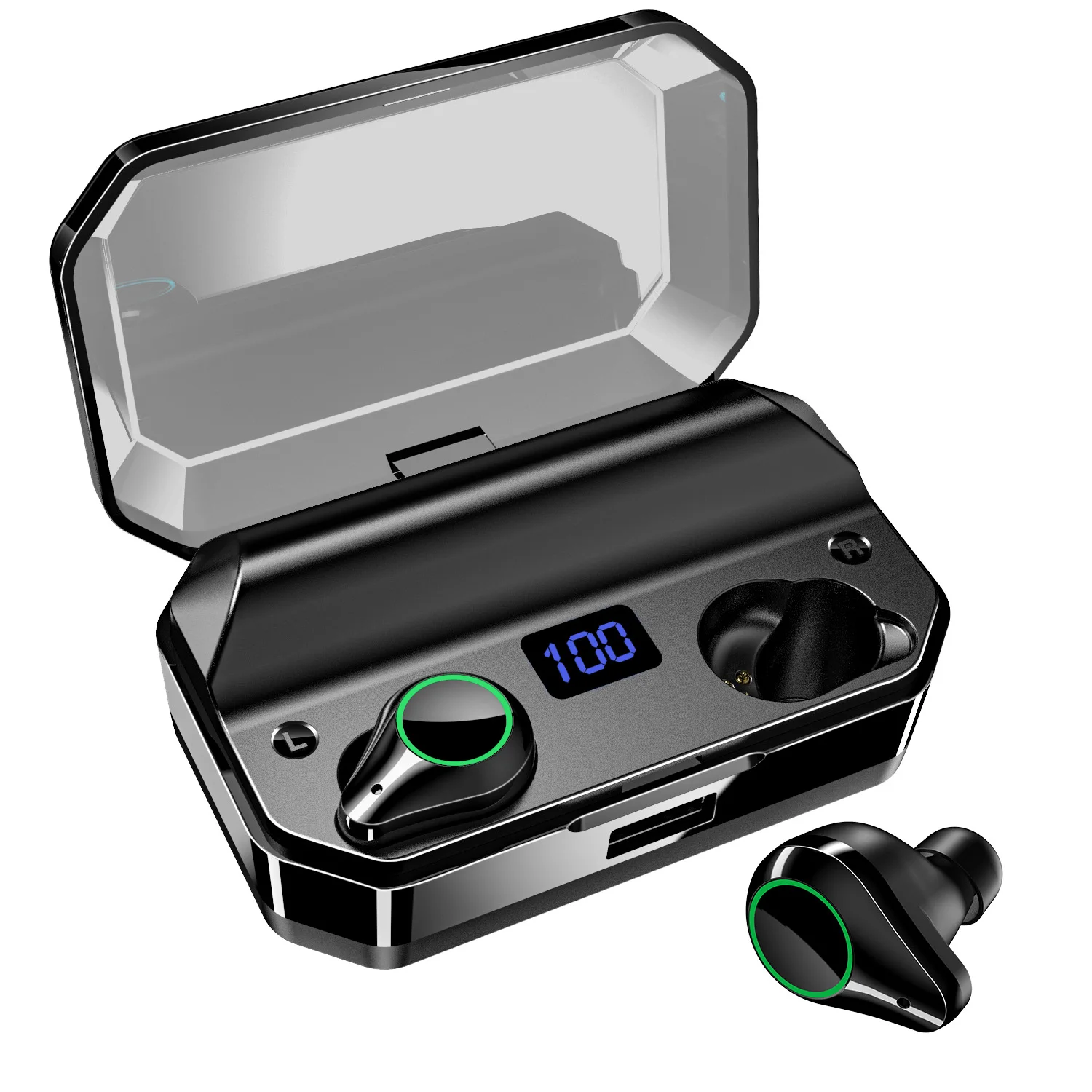 CTYPE T9 TWS Bluetooth 5 0 наушники 9D стерео беспроводные IPX7 водонепроницаемые 8000 мАч LED