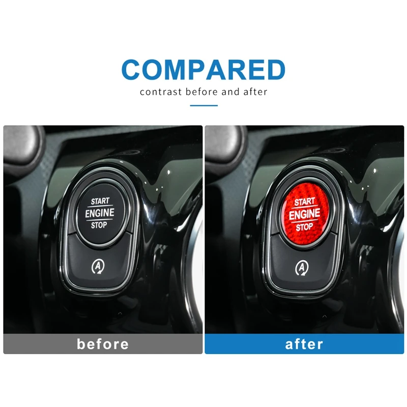 Carbon Fiber Engine Start Button Sticker For Benz W177 Glb X247 W247 Gle W167 Gls X167 W464 Cla C118 Amg | Автомобили и мотоциклы