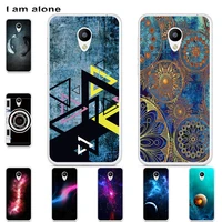 i am alone phone case for meizu m1 metal m1 note m2 note mobile cover cute fashion cartoon inkjet painted shell bag