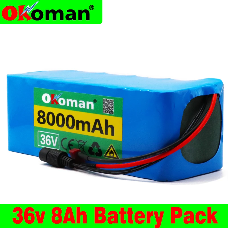 

NEW 10S3P 36V 8Ah 500W high power capacity 42V 18650 lithium battery pack 8000mAh electric bicycle bicycle scooter with BMS