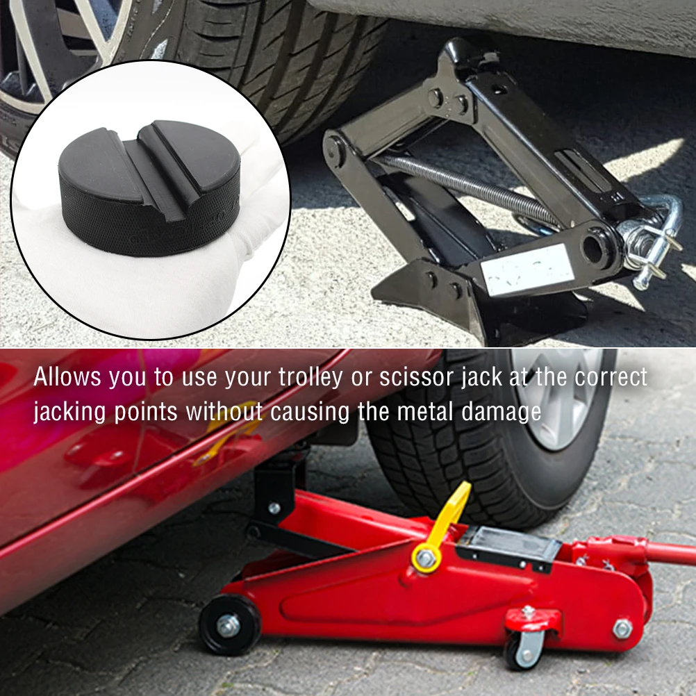 Rubber Jack Pad Support Pinch Weld Slotted Floor Frame Adapter Jacking Trolly Car Removal Repair Tool For VW Audi Seat Skoda images - 6