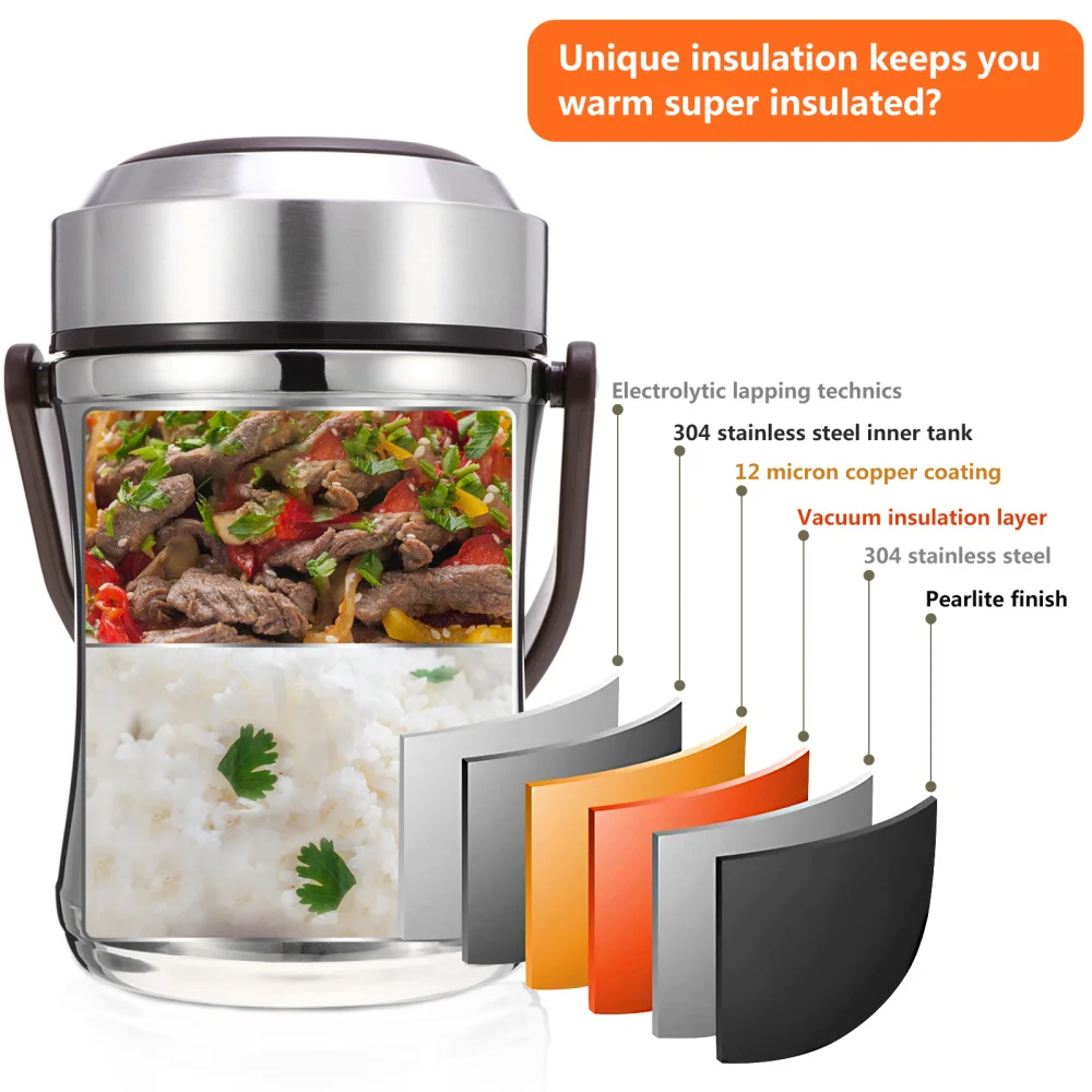 

1Pc Vacuum Stainless Steel Pot Large Capacity Sealed Leak-proof