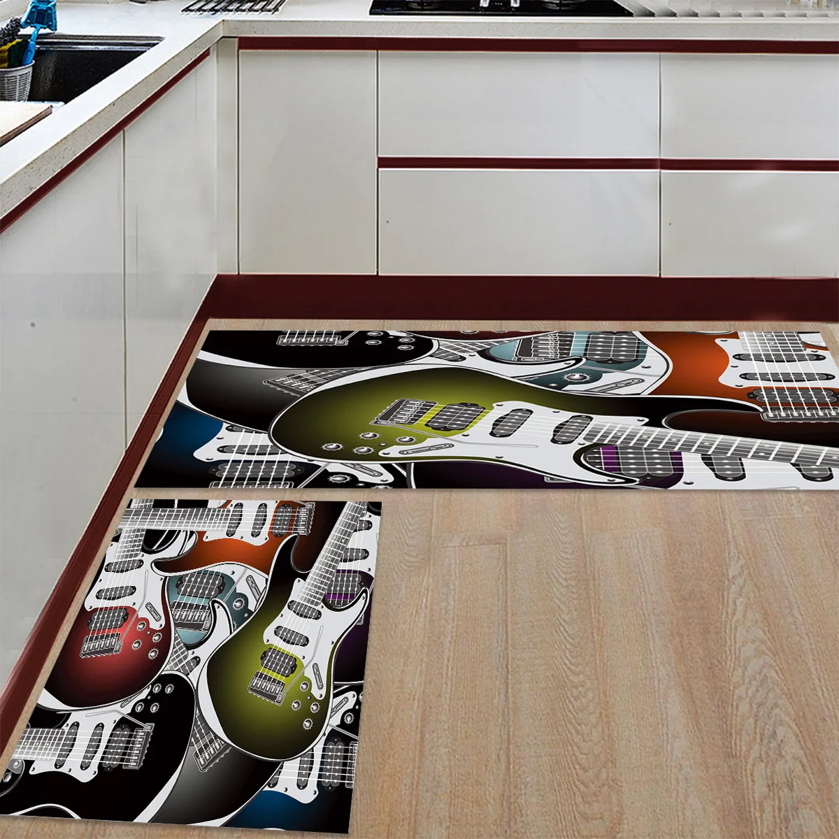 2 шт./компл. Кухня коврик Электрогитары Ковер Дверной Коврик для входной двери не