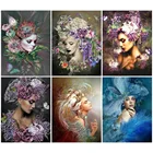 Kanny 5D DIY Набор для вышивки крестиком Женская Бриллиантовая картина для домашнего декора