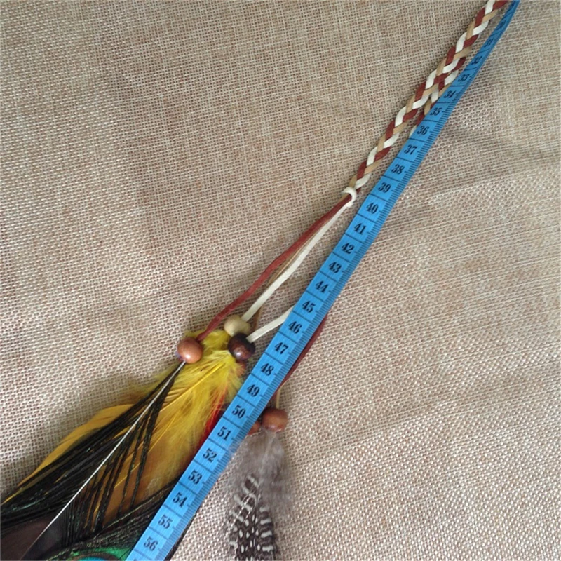 bohemian peacock feather for women girl hair head bands hairband ornaments tiara decorations braided headband beach accessories | Красота и