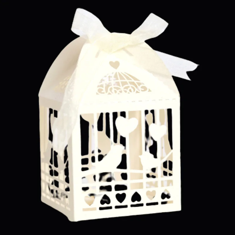 

Коробки для конфет WEHRPARTY сердечки птицы 10 шт.