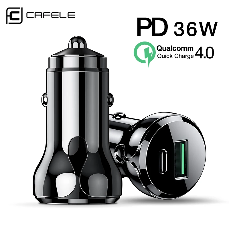Автомобильное зарядное устройство CAFELE Mini USB PD быстрое QC4.0 3 0 универсальное
