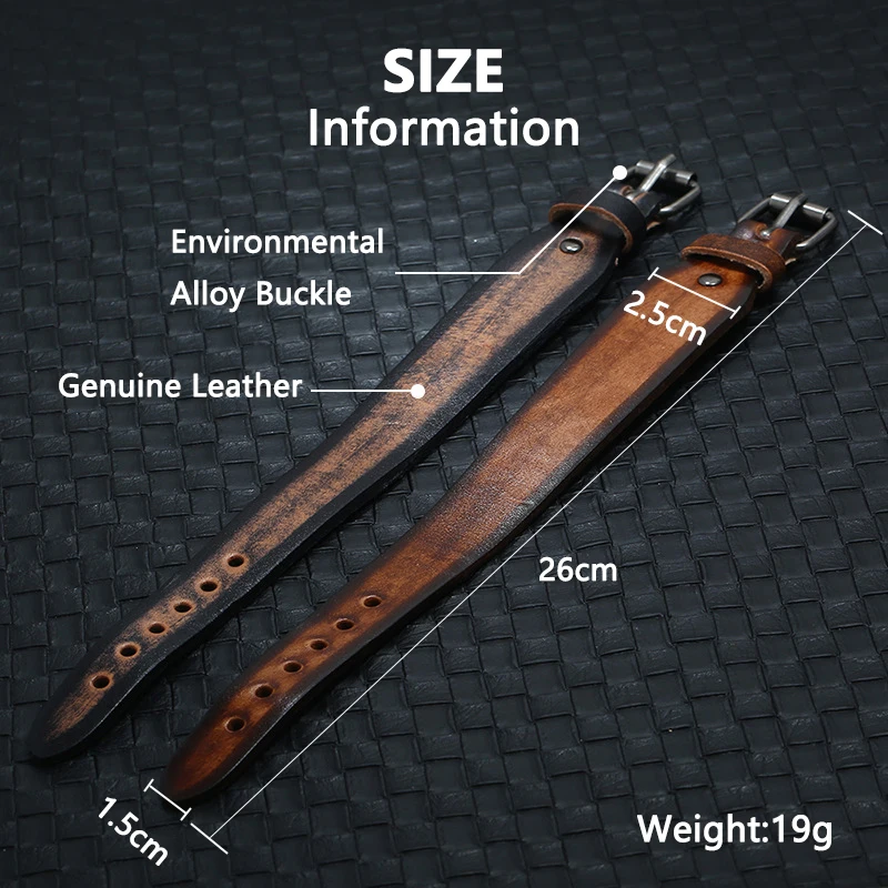 Винтажные браслеты из натуральной кожи для мужчин и женщин воловьей с