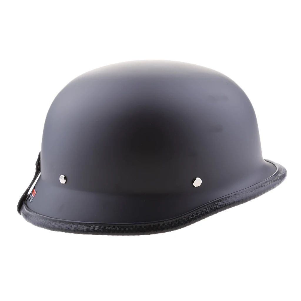 

Motorcycle Half Helmet LOW PROFILE Skull Cap Matte Black Chopper