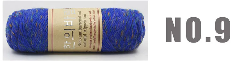 NO9 flower blue 500 г/лот, высокое качество, Шерсть альпака, толстая пряжа, ручная вязка, натуральная норка, кашемир, пряжа, мериносовая шерсть, толстая пряжа, ручная вязка, Kn - Цвет: NO9 flower blue