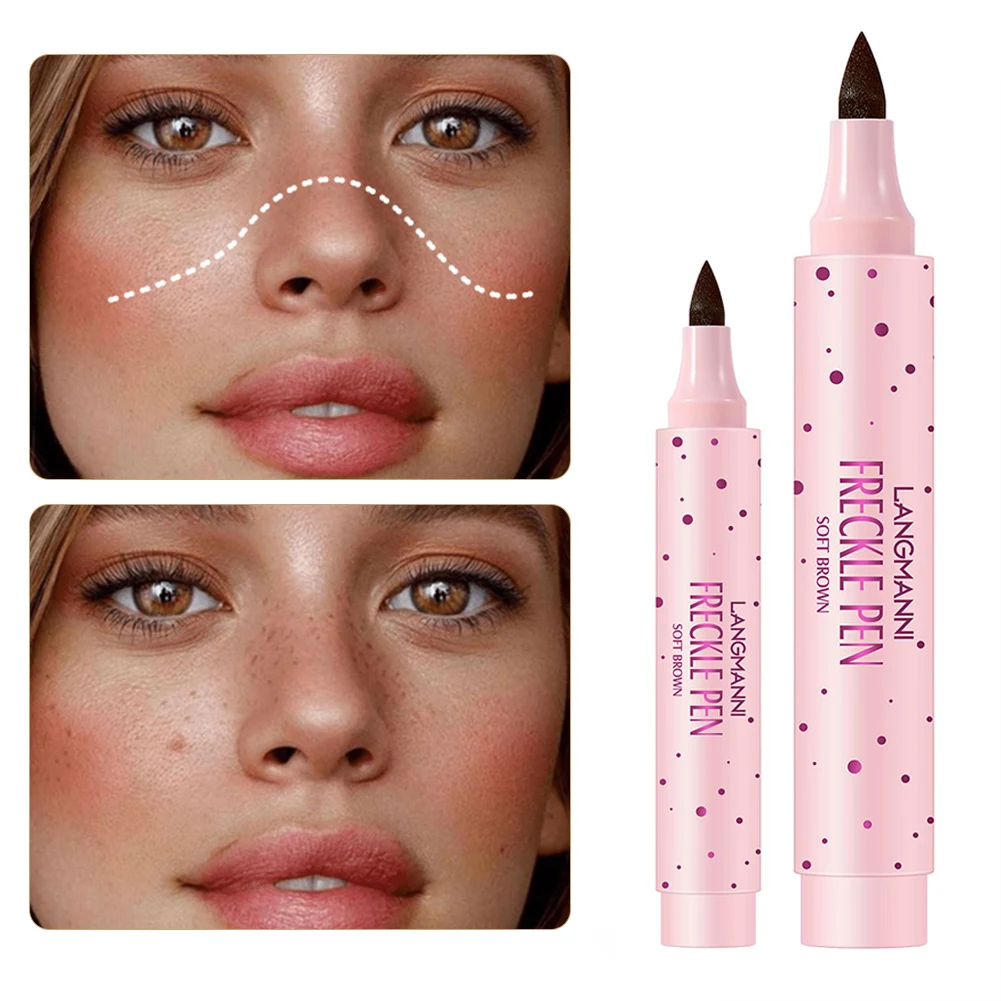 

Natural Lifelike Freckle Pen Soft Brown Freckle Pen Makeup Waterproof Dot Spot Pen Create the Most Effortless Sunkissed Look