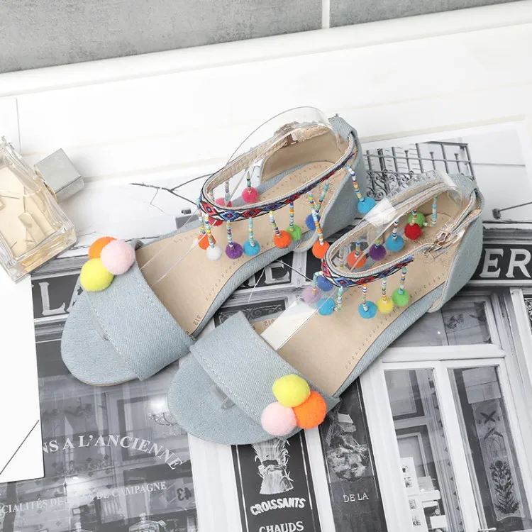 Big Size Fashionable and sweet sandals summer flat ladies women shoes woman | Обувь