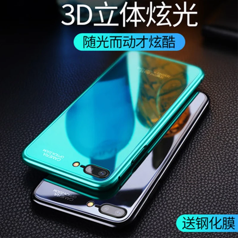 

Tempered Glass Back Skin for iPhone 7/8 Case Aluminum Metal Bumper for iPhone 7Plus/8Plus free Screen Protector for iPhone8
