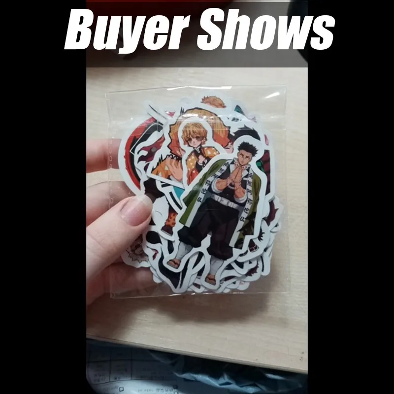 103050pcs kimetsu no yaiba stickers for cans car stickers kids fridge japan anime sticker pack set childrens phone skateboard free global shipping