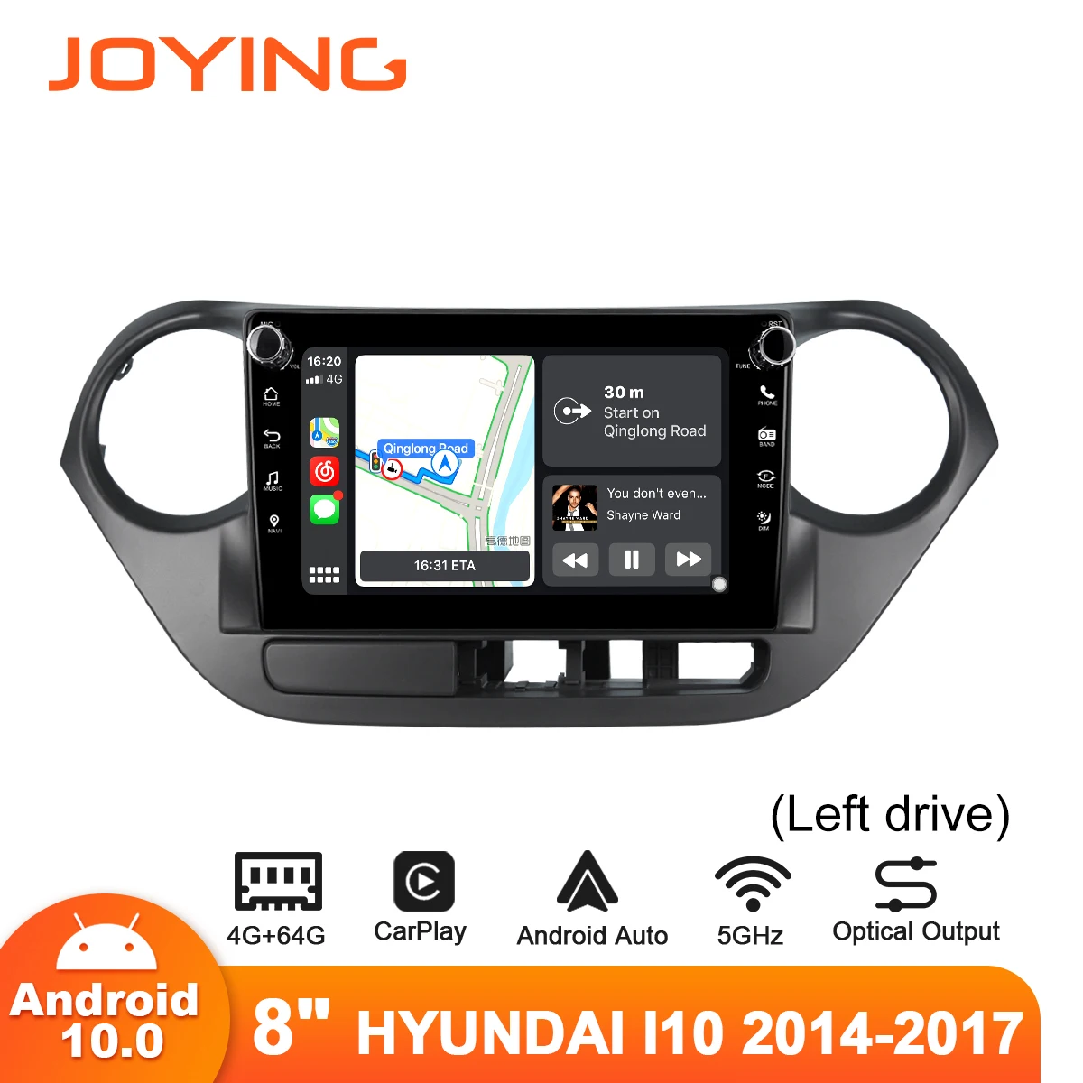 Радуясь 8 дюймов Android10 Автомобильная магнитола для Hyundai i20 2014 2018 левый привод GPS