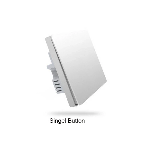 Single button Умный настенный светильник Aqara с пультом дистанционного управления ZiGBee wifi, беспроводной настенный выключатель с ключом, умный дом для mi jia mi Home APP - Цвет: Single button