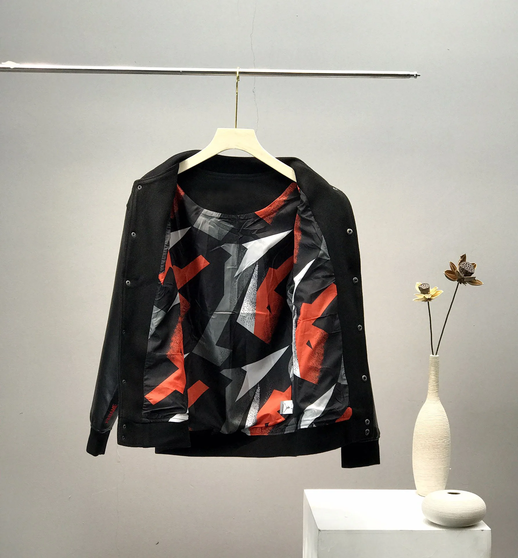 

2021 Men's Jacket Autumn And Winter Flint Fabric Standing Collar Baseball Jacket Flying Jacket Motorcycle Casual Fashion Coat