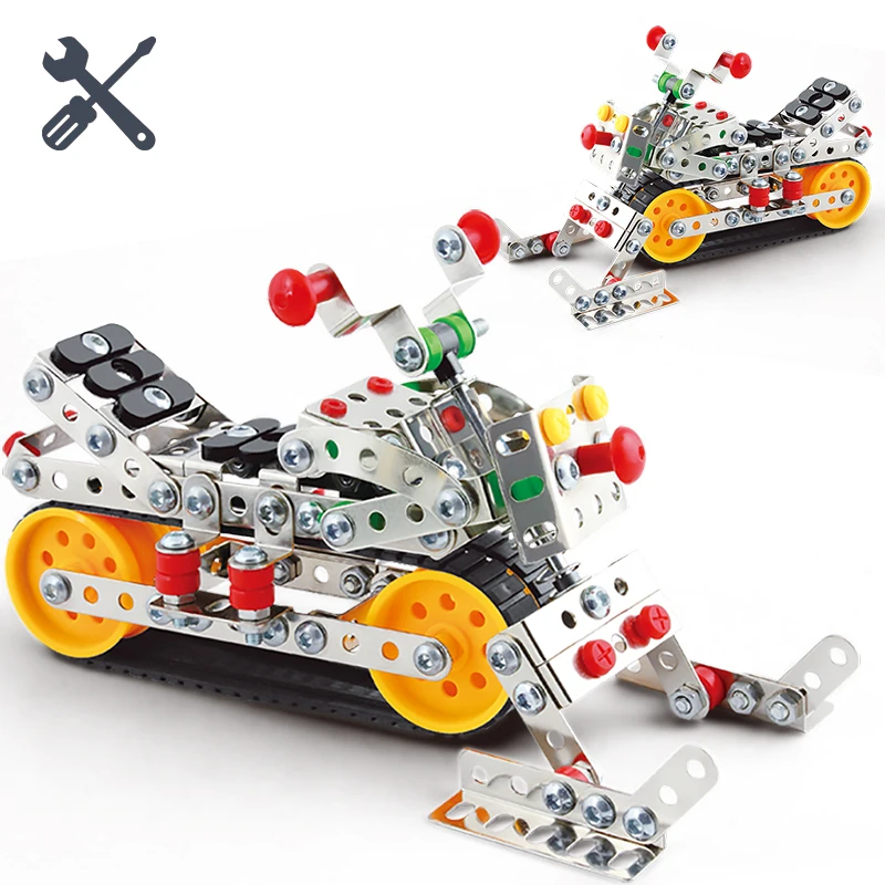 235 штук стальные блоки игрушки сани автомобиль металлические подарки на день