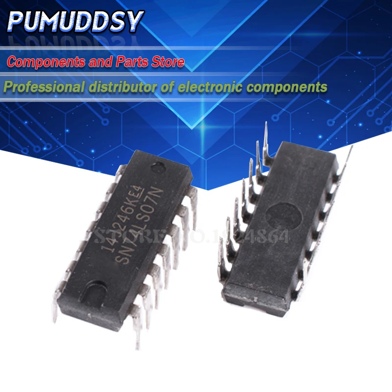 10 шт. SN74LS07N DIP14 SN74LS07 74LS07N 74LS07 буфер и линейный драйвер Hex OC HV W/ Out|Интегральные схемы|