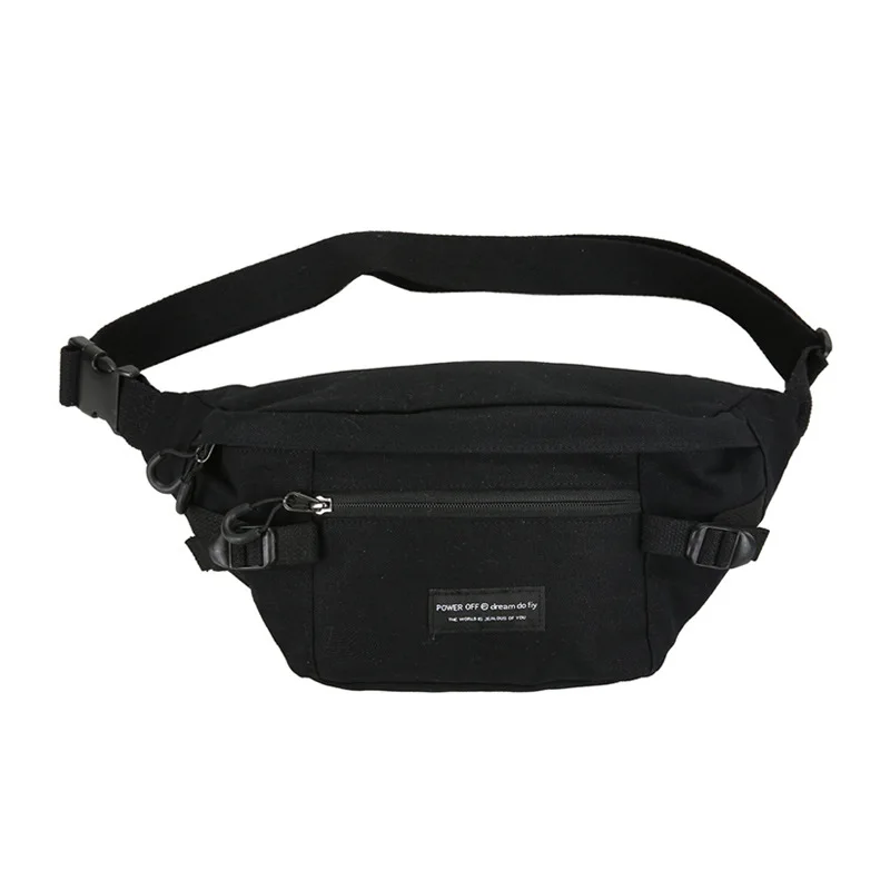 

Solid Color Casual Fashion 2021 New Female Male Cross Body Outdoor Sports Men's Small Canvas Chest Couples Bag