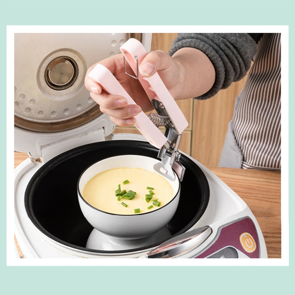 

4pcs/Set Kitchen Gadgets Clip Stainless Steel Foldable Hot Bowl Clip Pot Dish Holder Steamer Plate Tong Anti-Hot Clamp Gripper