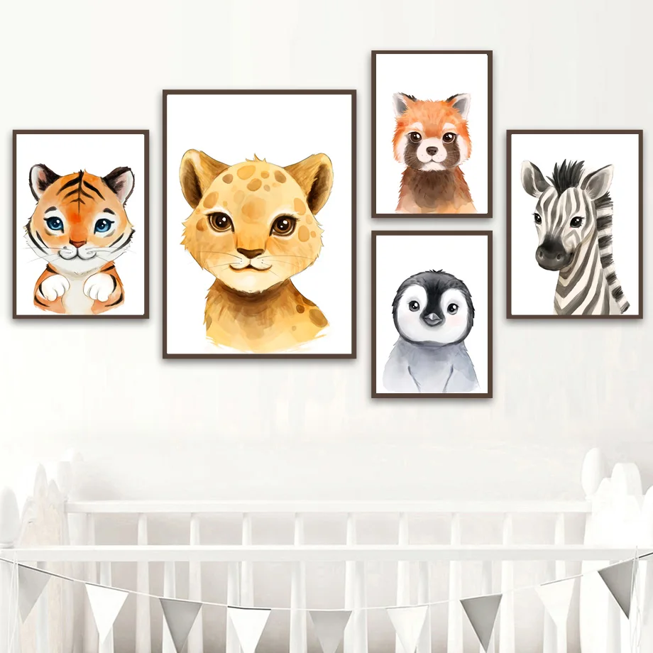 Полная Алмазная вышивка слон лиса кролик медведь Зебра тигр Настенная картина