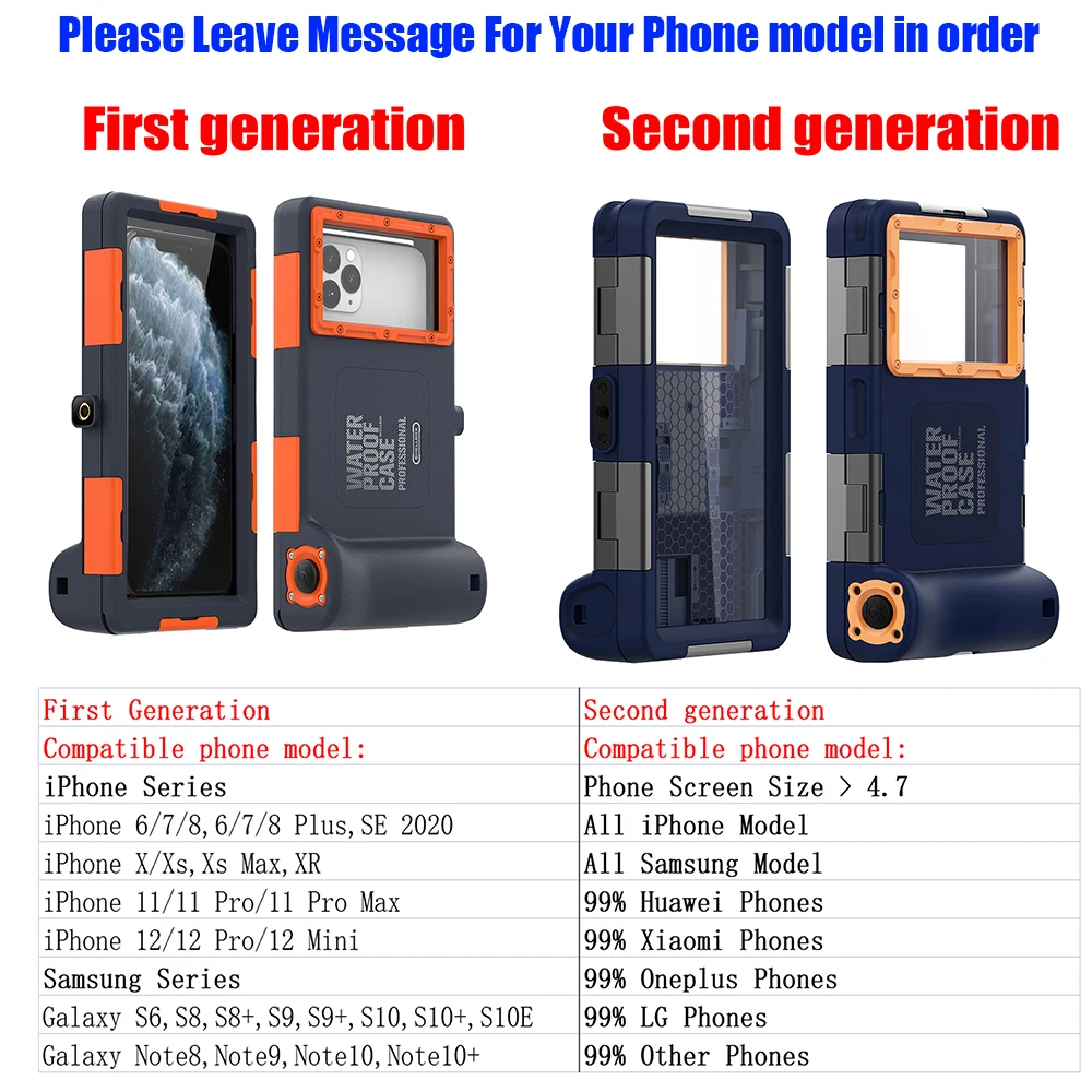 professional 15m deep waterproof case for iphone 13 12 pro max 11 xr xs 8 7 6s samsung galaxy s21 ultra s10 s9 note 20 plus 10 9 free global shipping