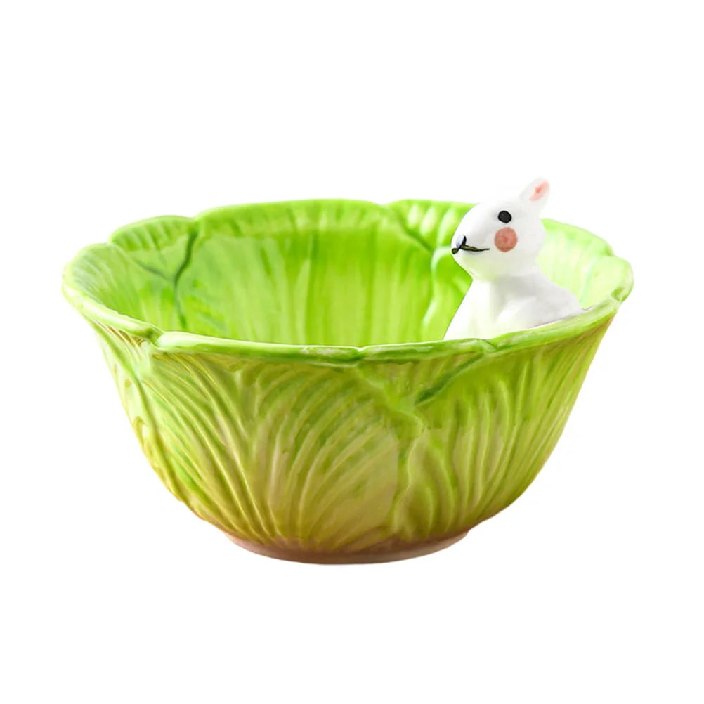 

Creative Rabbit Decor Bowl for Kids Children Ceramic Cartoon Animals Bowl