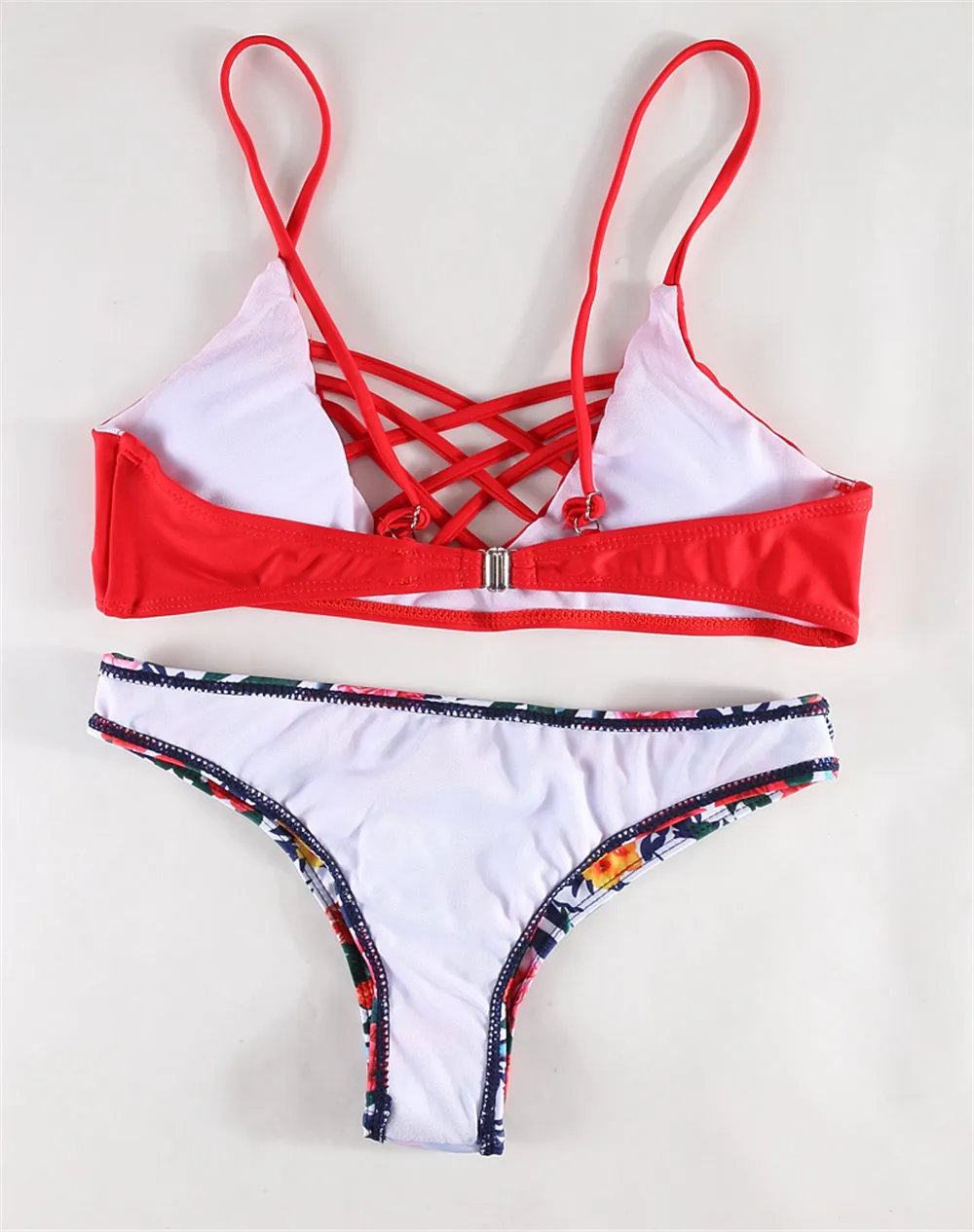 Женский Новый Модный Купальник бикини с принтом в стиле ретро перекрестными