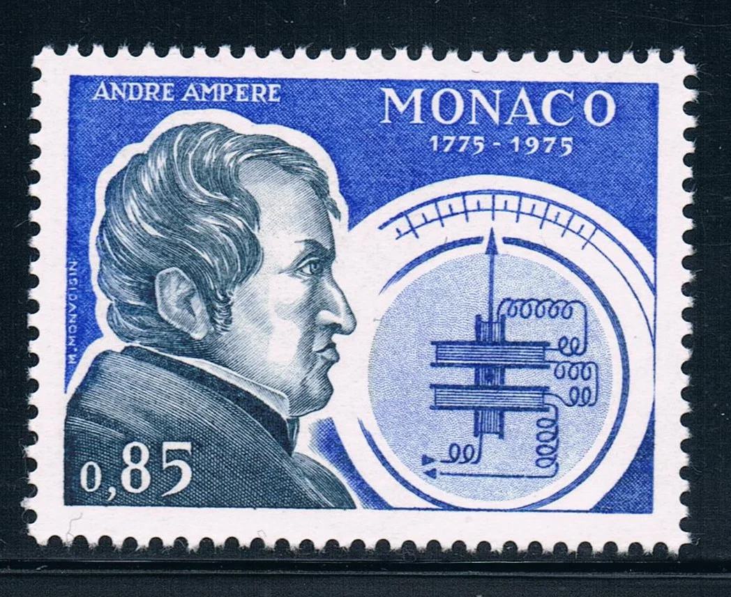 

1Pcs/Set New Monaco Post Stamp 1975 Physicist Ampere Sculpture Stamps MNH