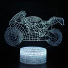 Декоративный светодиодный светильник для подростков, мотоциклетный ночник с USB, настольная лампа для спальни, светильник кроватный светильник для шкафа, декоративные игровые лампы для настройки