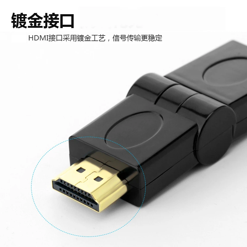 HDMI adapter male elbow 180-degree bend L-type extension 1.4 version | Электроника