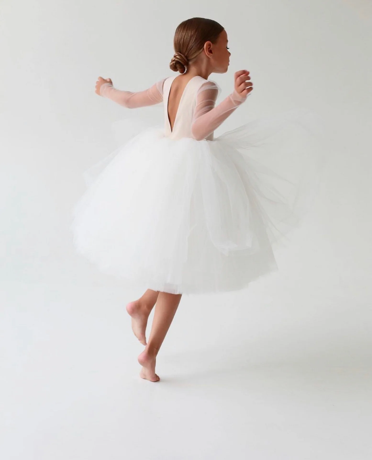 

Hetiso Formal Gown Princess White Birthday Dress For Girls Clothing Tulle Tutu Kids Children's Wedding Bridesmaid Party Dresses