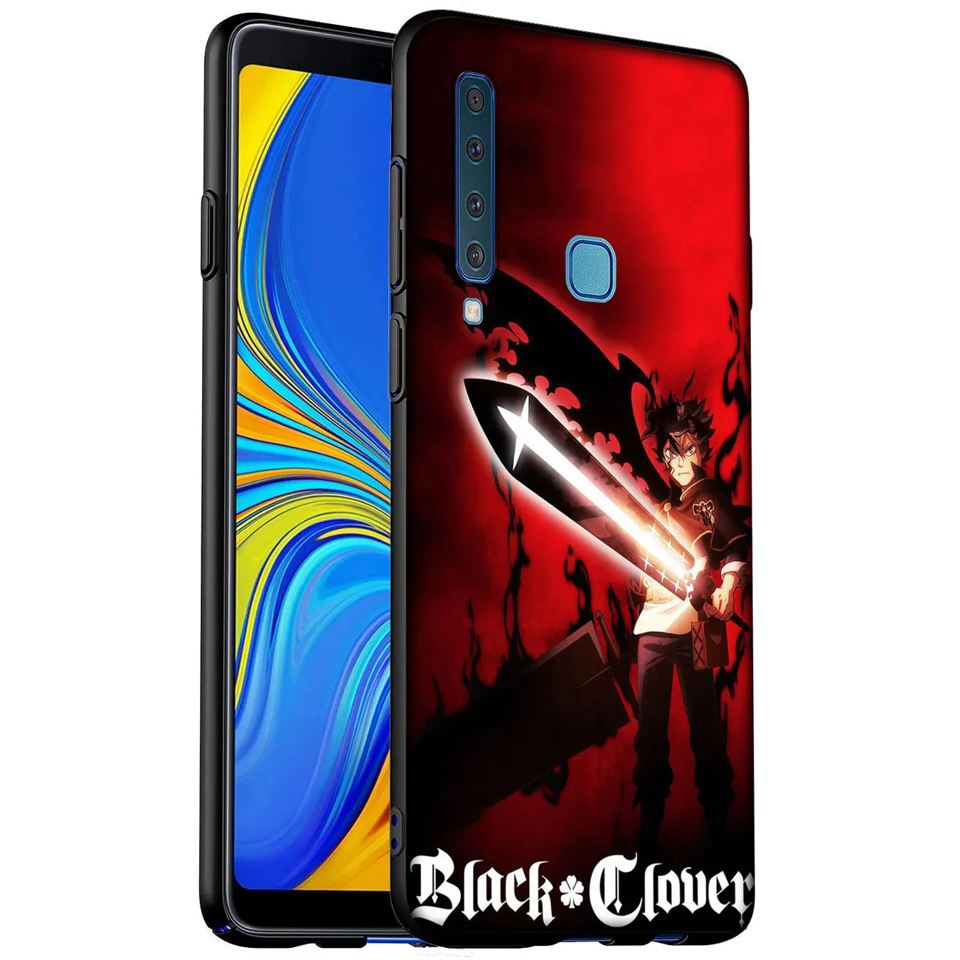 Черный клевер мягкий силиконовый чехол для телефона Samsung Galaxy A6 A7 A8 A9 2018 A3 A5 2016 2017 Note