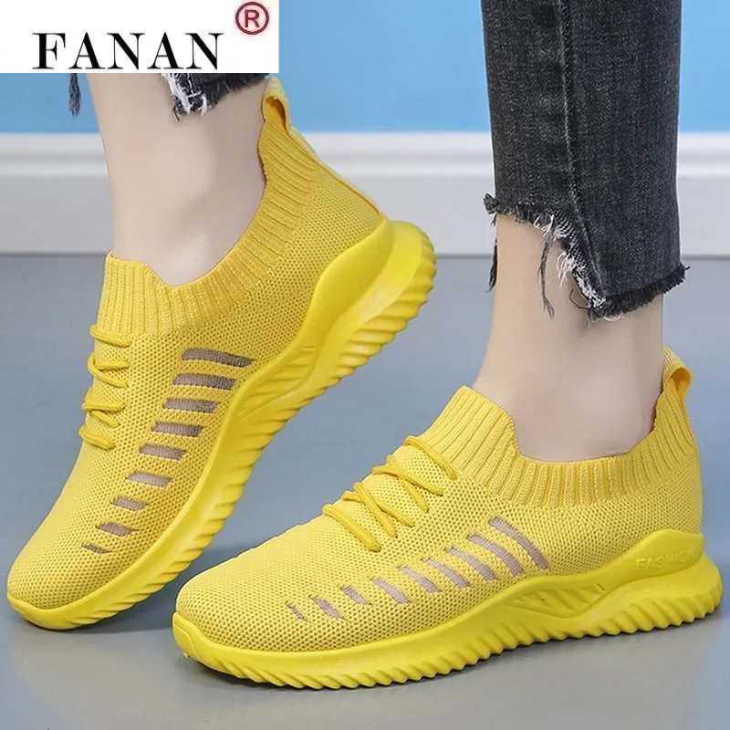 

Women 2021 Spring Fashion Mesh Breathable Women Vulcanized Shoes Casual ShoesComfortable Soft Bottom Sneakers Tenis Feminino