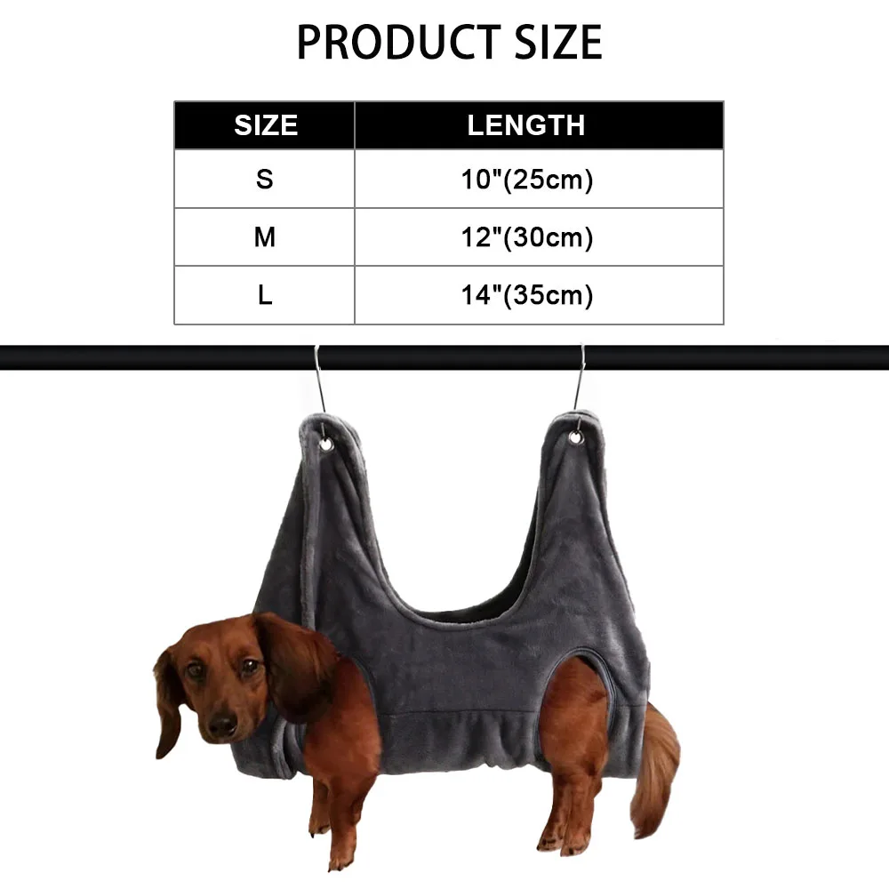 

Pet Cat Grooming Hammock Helper Soft Flannel Dog Restraint Bag Puppy Dog Cat Harness for Nail Clip Trimming Bathing with 2 Hook