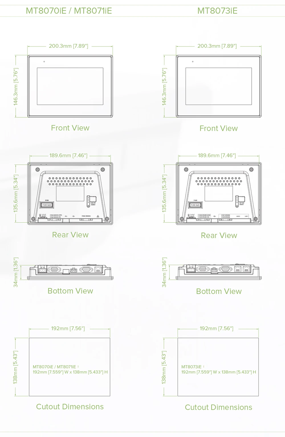 Weinview/Weintek " дюймов HMI MT6071iP MT8071iP MT6071E MT8071iE MT8073iE cMT3072