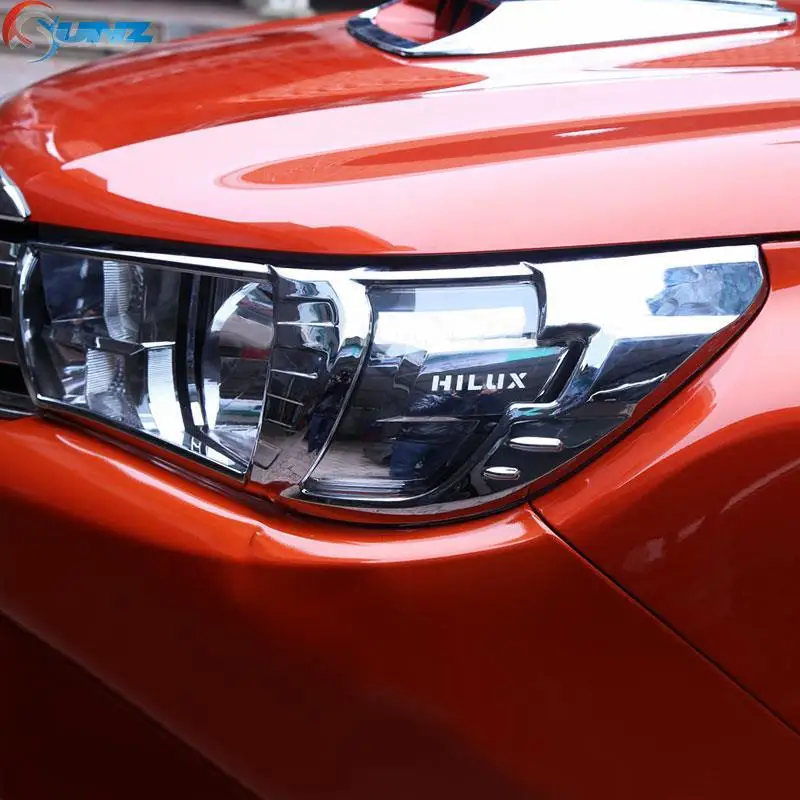 Аксессуары ABS Chrome крышка переднего заднего фонаря для Toyota Hilux Revo 2016 2018 базовая