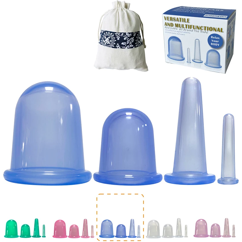 

1pcs Chinese Medical Vacuum Cans Silica Gel Cupping Cup Cellulite Suction Cup Therapy Body Anti-cellulite Massage Drop Shipping