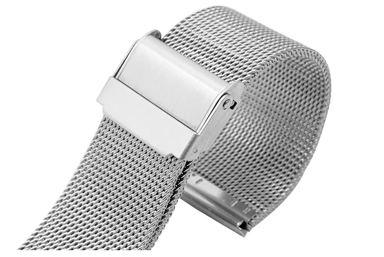 Браслет Миланская Петля из нержавеющей стали с двойной страховочной пряжкой для