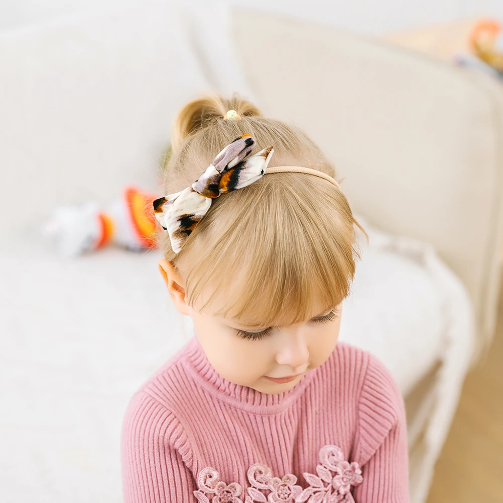 Diadema el&aacute;stica de leopardo para beb&eacute;, para ni&ntilde;a turbante, accesorios para el cabello para ni&ntilde;a-1