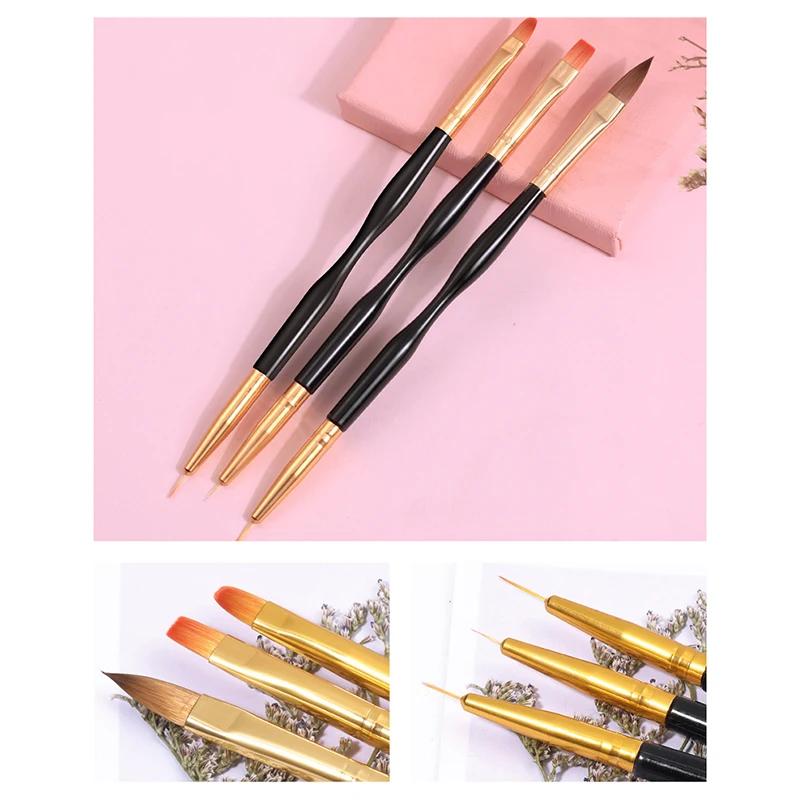Двухсторонняя нейл арта точечной фиксацией кисть для рисования Ручка Маникюрный