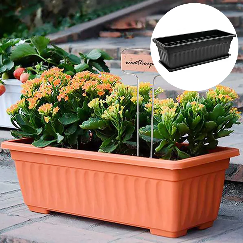 

Горшок для садовых овощей с подносом, детский садовый, для выращивания растений, цветочных семян, декоративный контейнер для балкона